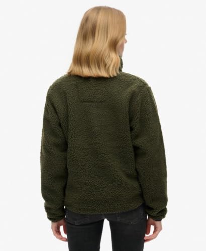 Superdry Para Mujer. W2012343A Polar Vintage Retro Mitad De Cremallera Verde (L), Casual, PoliéSter - 4