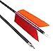 ZSHJGJR 30 Inch Archery Hunting Arrows Carbon Flu Flu Arrows Spine 500 Target Practice Arrows with 4pcs Turkey Feather Replaceable Arrowhead for Outdoor Hunting Shooting 6/12pcs (12, Four Color)
