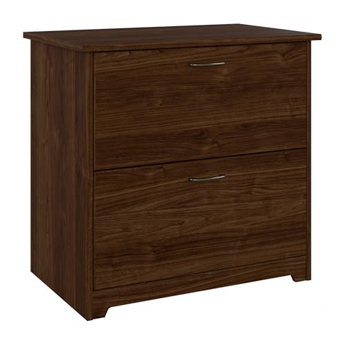 Bush Furniture Cabot 2 Drawer Lateral File Cabinet in Modern Walnut, Home Office Chest for Letter, Legal, and A4-size Document Storage