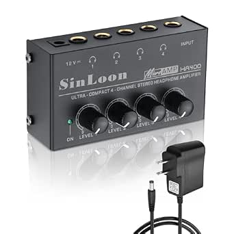 SinLoon HA400 4-Channel Stereo Headphone Amplifier
