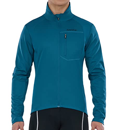 Santic Men Cycling Running Jacket Winter Windproof Warm Breathable Lightweight Bike Jacke - Image 6