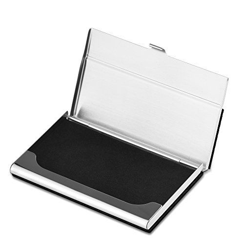 6 Colors Personalized Stainless Steel Credit Business Card Case Holder Engraved With Custom Text (Black) #TOP1