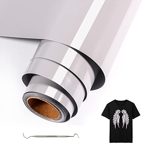 Ploterfolie Textil,30.5 x 250cm Heat Transfer Vinyl, Transferfolie Plotter Flexfolie zum Aufbügeln auf DIY T-Shirt-Kleidung und Anderen Stoffen Cover