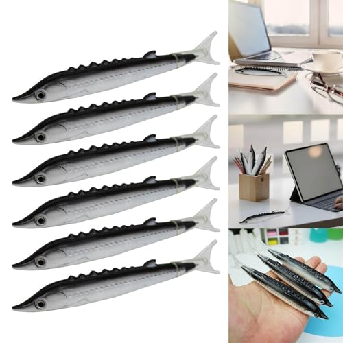 NVOQILIN 6PCS Fish Shape Ballpoint Pen Novelty Writing Pen Funny Ballpoint Pen for Kid Student Reward, Christmas Stocking Fillers - Image 2