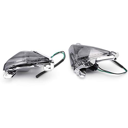 Areyourshop Front Turn Signals For Lens for Kawasaki ZX14R 2006-2010, ZX10R 2006-2007, ZX636/ZX6R 2005-2010, Ninja 650F 2006-2008, Concours 2008-2010 (Smoke)