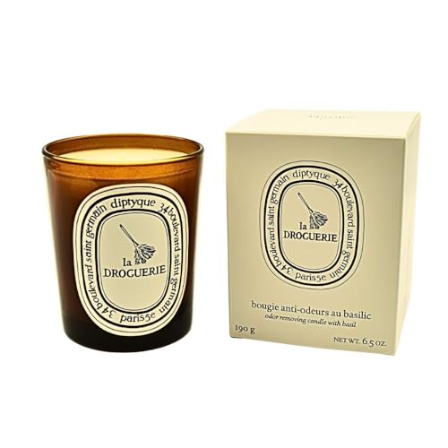 Bougie anti-odeurs au basilic Diptyque La Droguerie 184,3g