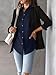 Zeagoo Button Down Blouses for Women Dressy Casual Trendy Shirts Bust Pocket Work Long Sleeve Summer Clothes Fashion Z-Blue