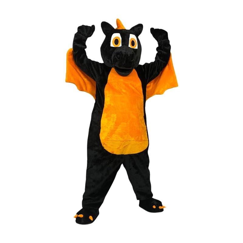Black Dragon Demon Monster Mascot Costume Funny Cartoon Fancy Dress
