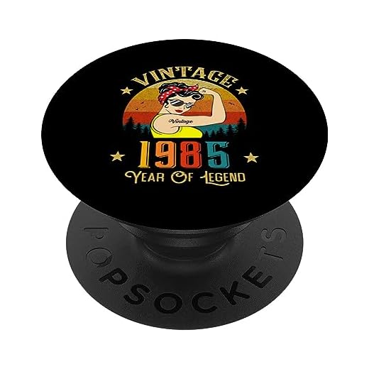 Regalos de cumpleaños vintage de 1985 para mujeres de 37 años nacidos 1985 PopSockets PopGrip Intercambiable