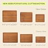 Tablas de cortar de madera ROYAL CRAFT WOOD para preparación de comidas y servir - set de tablas de bambú no tóxico con ranura profunda para jugos y asas laterales - bloque de carnicero para charcutería y corte de carne (3 piezas) 6