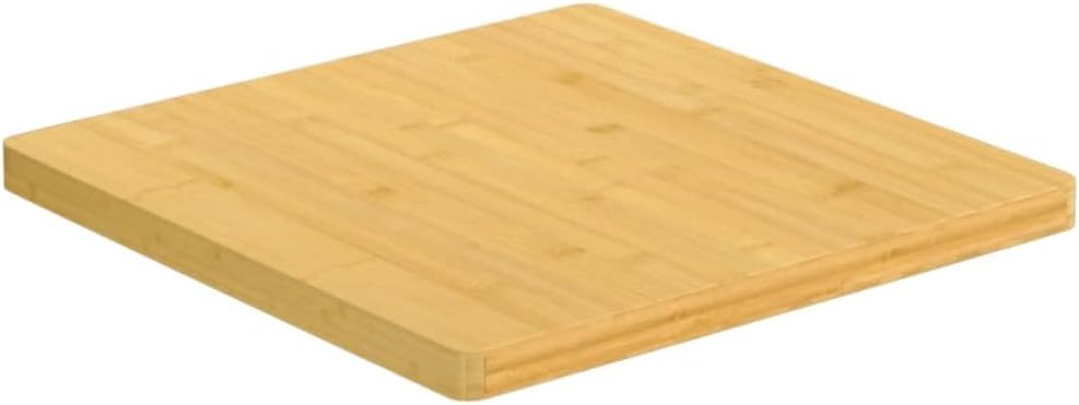vidaXL Bamboo Table Top - Versatile, Sturdy and Durable - Perfect for Coffee Tables, Side Tables, and More - Natural Varnish Finish, Easy-to-Clean, 15.7"x15.7"x1"
