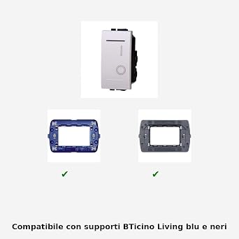 16A Double Pole Switch Compatible with Bticino Living Light White
