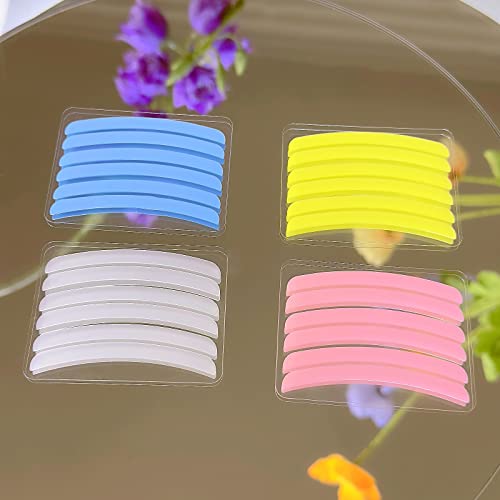 Silicone Ribbon Lash Lift Ribbons Reusable Eyelash Perm Stripe Cover Lami-Lamination Eyelash Lifting Compensator 12 Pairs Tapes Set Eyelashes On The Lash Perm Shield Rod Firmly Neon Colors #TOP6