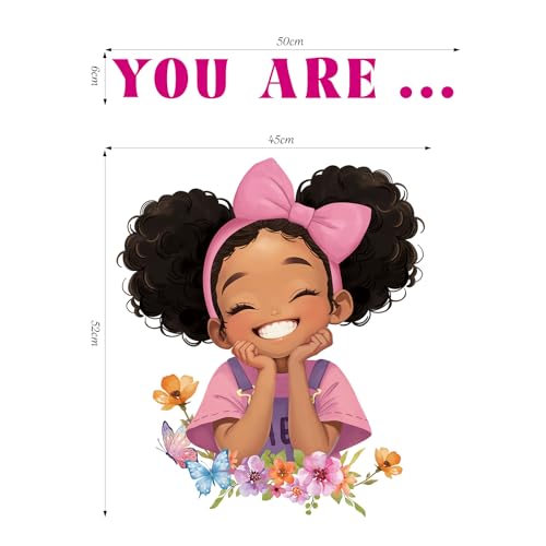Vinilos decorativos con frases e imagen niña, 2 hojas miniatura 5