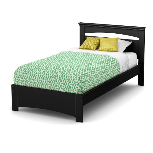 South Shore (Soucs Libra Bed Set, Twin, Pure Black #TOP15