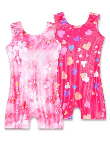 Image of 2 Pack Leotard for Girls Gymnastics Sparkly Sleeveless Unitards