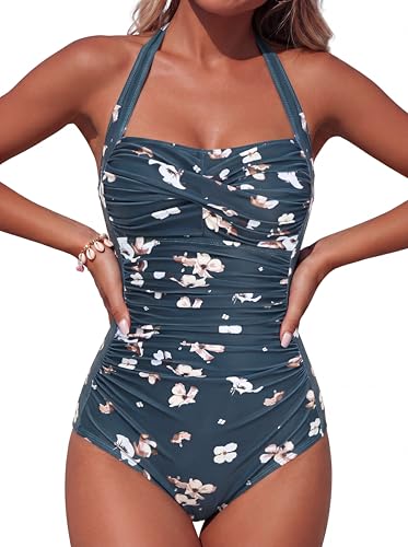 Best Butt Lifting Swimsuits for Saggy Bottoms: 11 Flattering Picks That Actually Work 13 Smismivo Tummy Control Swimwear Halter One Piece Slimming Vintage Retro Swimsuit Womens Ruched Push Up Bathing Suit