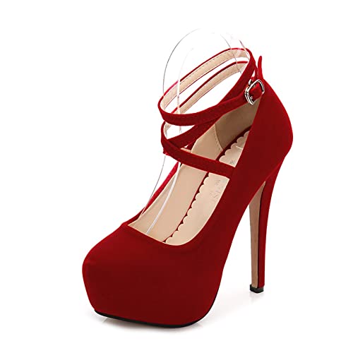 Chaussures à talons hauts 14cm bottes mode femmes à sangle croisée