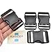 HAO PRO Quick Side Release Buckles Clips Snaps Dual Adjustable No Sewing Heavy Duty Plastic 1.5" Wide 4 Pack Replacement for Nylon Strap Boat Cover Backpack Fanny Pack Nylon Webbing Belt Dog Collars