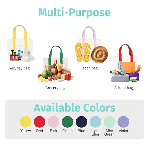 Bolsa tote mini de lona 16oz con bolsillos externos miniatura 5