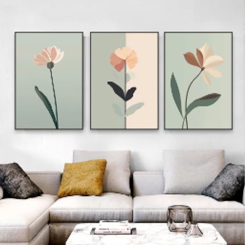 Affiches minimalistes à fleur unique pour habiller un grand mur vide