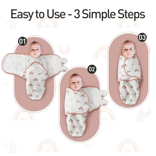 GLLQUEN 3er Pack Pucksack Baby 0-3 Monate aus 100% Bio Baumwolle Öko-Tex – Ansicht 6