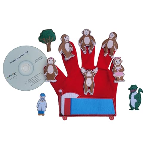 Get Ready Kids Glove Puppet Set: Monkeys Jumping on The Bed