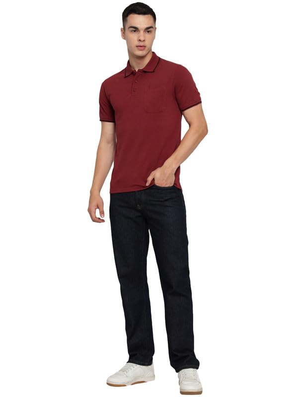 Image of AMERICAN CREW Men's Polo Collar T-Shirt with Pocket, Combo Pack of 2
