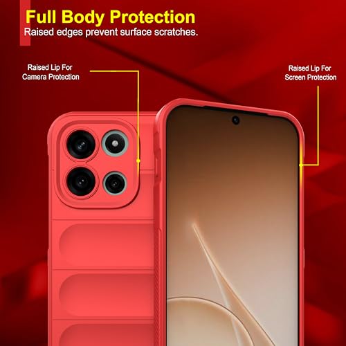 Image of Zapcase Back Case Cover for OnePlus Nord 6 | Compatible for OnePlus Nord 6 Back Cover | Liquid Silicon Magic Case with Camera Protection | Red