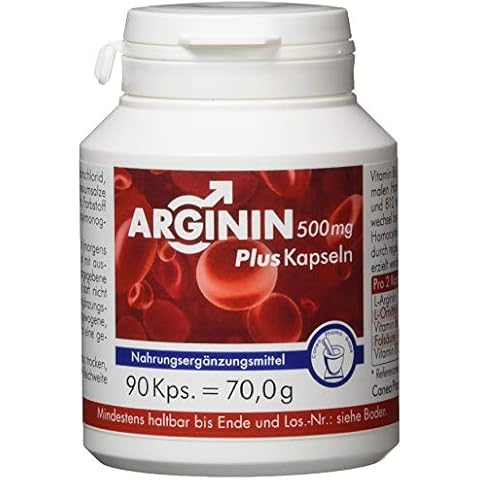 ARGININ 500 mg Plus Kapseln, Arginin 500 plus - Vitamin B6 und B12 Cover