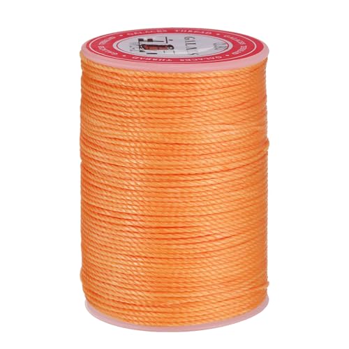 Hilo encerado para coser cuero 0.8 mm 55 m naranja miniatura 1