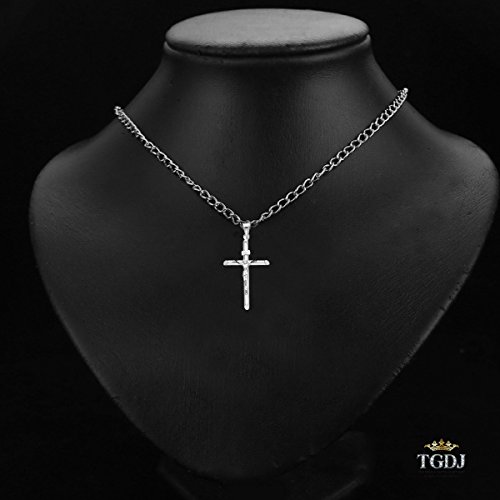 14K White Gold Crucifix Cross Charm Pendant - 36Mm X 20Mm Crucifix Necklace Charm Pendant - 14K Gold Stamped Classic Fine Jewelry - Great Gift For Men & Women #TOP2