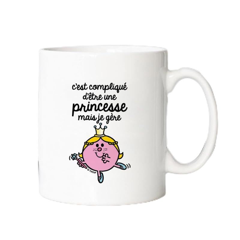 Monsieur Madame Aroil C'est Compliqué D'être Une Princesse - Mug Céramique de Qualité, Imprimé en France