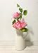 Pretty Home Pfingstrose Blumenarrangement mit weiß glasierter Keramikkrug, Tischdekoration
