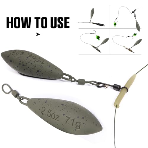 Sougayilang Carp Fishing Weights,Non-toxic and Harmless Material Fishing Weights,Carp Fishing Bait Accessories,5pcs/set incloud 1.5oz/2.5oz/3.0oz/3.5oz/4.5oz-ty - Image 5