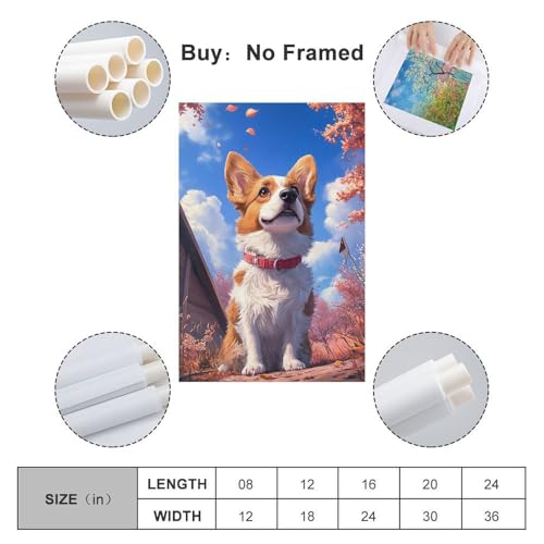 Corgi poster pintura de pared para decorar un dormitorio moderno 2