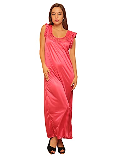 Image of Clovia Women's Satin 4 Pcs Satin Nightwear