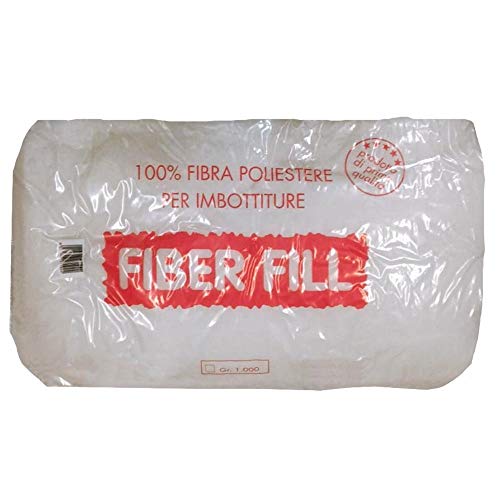 Sacco Fibra Ovatta Interno Economico 1kg Per Imbottiture 100% Poliestere, 000 Unico, UNI