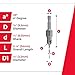 Amana Tool Carbide Tipped 82 Degree Countersink Tapered Drill Bit, 55626, Screw 10, 3/8 Dia x 1/8 Drill D x 1/4 Hex Shank