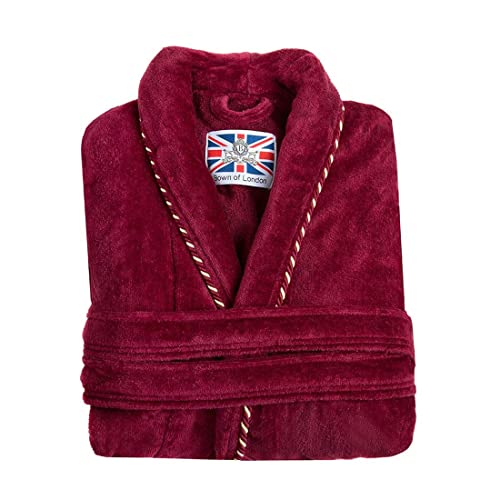 Men's British Bathrobe - Earl Claret4