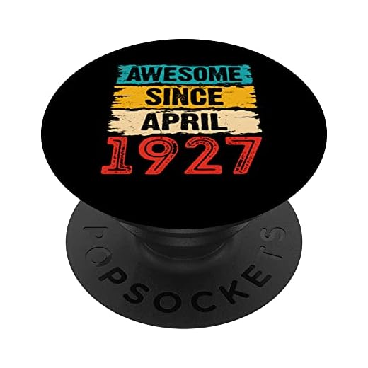 Regalos de 96 años impresionantes desde abril de 1927 PopSockets PopGrip Intercambiable