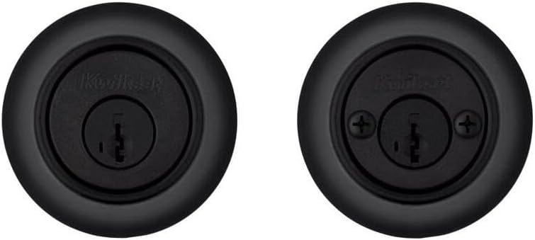 Kwikset SmartKey Security Matte Black Metal Double Cylinder Deadbolt