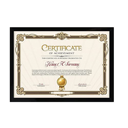 Harapu 8.5X11 Inch Picture Frames, A4 Size 8.5X11 Without Mats Black Certificate Diploma Document Frames Set For Tabletop Or Wall Display For Arts Or Photos Or Posters, Pack Of 1 #TOP30