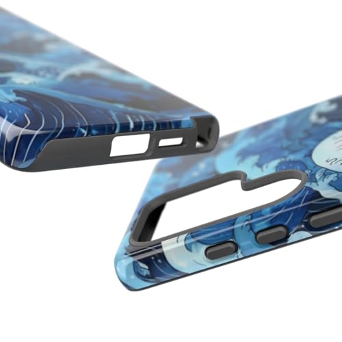Coque rigide Samsung S25 Ultra vagues japonaises fini brillant anti rayures