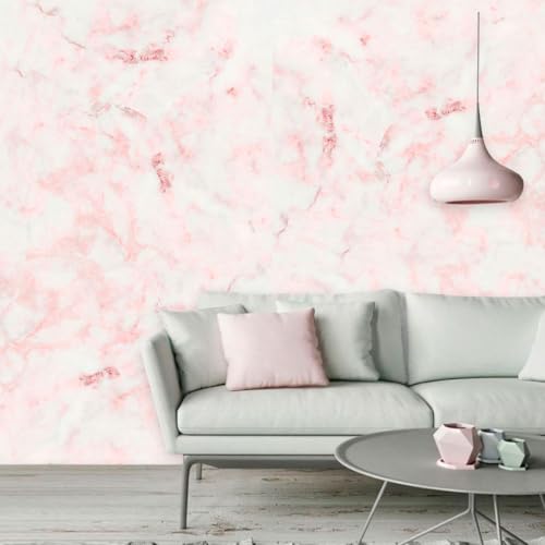 15 Metros - Papel Adesivo Envelopamento Móveis Imita Mármore (Mármore Rosa)