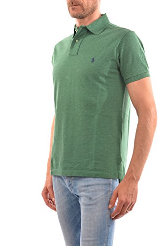 Image of Polo Ralph Lauren Men Custom Fit Mesh Pony Logo Shirt (XXL, Greenhth)