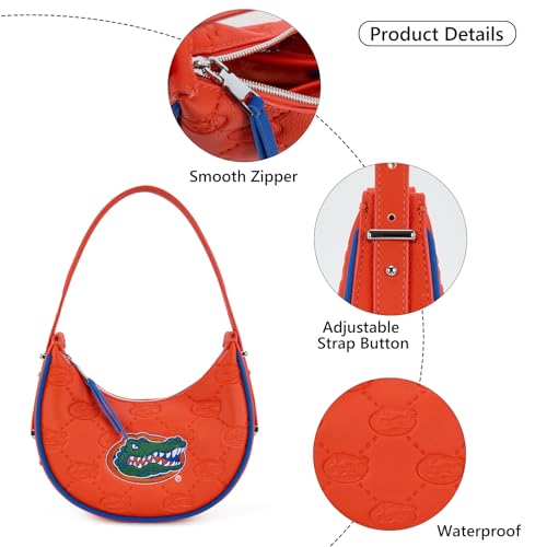 Montana West NCAA Crescent Shoulder Bag for Women with RFID, Faux Leather Half Moon Purse for Birthday/Graduation Gifts - Florida Gators (OR) by Montana West - Used condition - Image 3