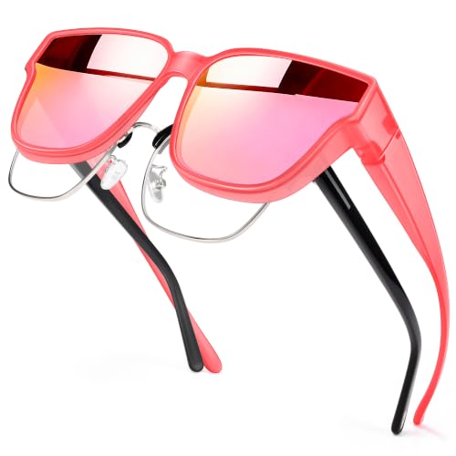 Image of URUMQI Polarized Sunglasses Fit Over Glasses Women Men UV400 Trendy Shades