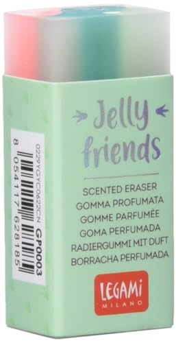 Legami - Duftgummi Jelly Friends 2 2 x 5 cm Dino-Thema Vanille-Aroma weich und sauber