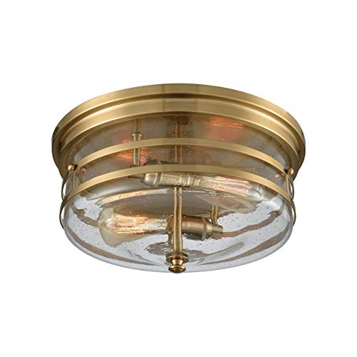 Elk Lighting 11325/2 Close-to-Ceiling-Light-fixtures, 7 x 14 x 14, Brass